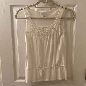 LOFT Ivory Textured Camisole